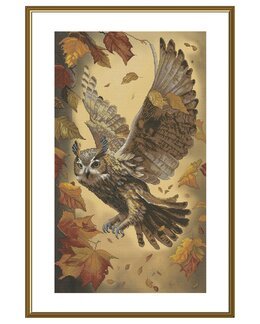 Stickpackung Bild Eule