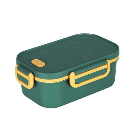Bento Lunchlåda, 1000ML Portabel Lunchbehållare, Återanvändbar Behållare med Fack, Läcksäker Bento Box (Grön)