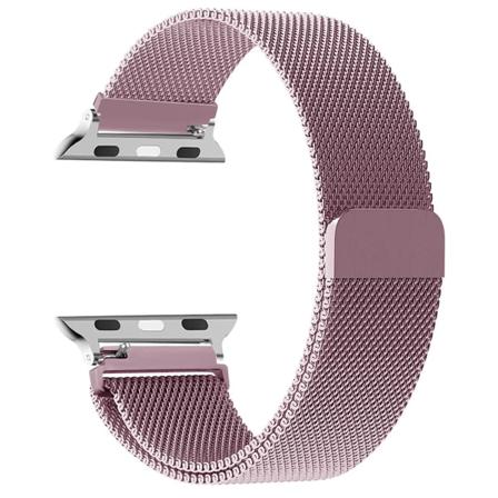 Milanese loop-rem för Apple Watch-band 44 mm 40 mm 45 mm 49 mm 41 mm 38 mm 42 mm 44 mm armband iwatch Series 9 3 6 5 SE 7 8 Ultra 2 starlight - rosa 