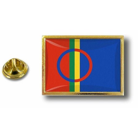 Pine PineS Badge Pin-apos;s Metall Med Butterfly Pinch Flag Samis Lappland