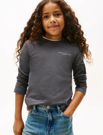 Tommy Hilfiger Mini Corp T-Shirt Ls - Grey - 152