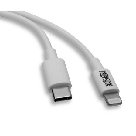TRIPP LITE Eaton Tripp Lite Series USB-C to Lightning Sync/Charge Cable (M/M), MFi Certified, White, 3 ft. (0.9 m) - USB-kabel - 24 pin USB-C til