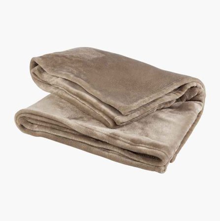 Fleecepläd 130 x 160 cm beige