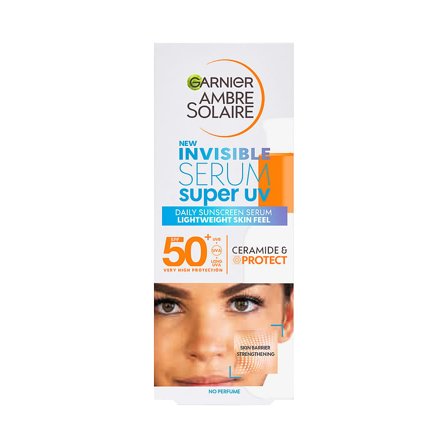 Garnier Ambre Solaire Invisible Serum Super UV SPF 50+ 30 ml, Skincare, Ansigtspleje, Serum