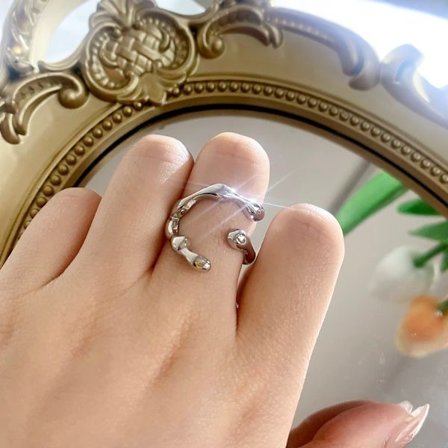 Gotisk Punk Silver Färg Dargon Ringar Män Kvinnor Öppning Justerbar Finger Ring Vintage Y2K Estetisk Trendiga Smycken Dropshipping