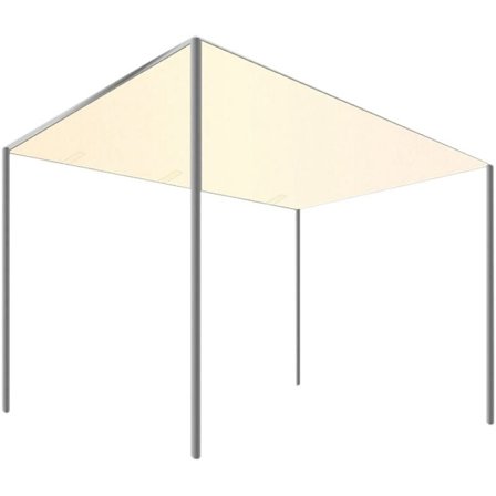 Markise Top Cover 2.6X2.5 Meter 300D Vandtæt Lærred Markise Gazebo Cover Telt Tag Udendørs Have Vindskærm til Baggård