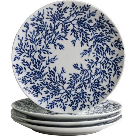 Götefors porslin Myrten asjett, 21 cm, 4 stk, blå