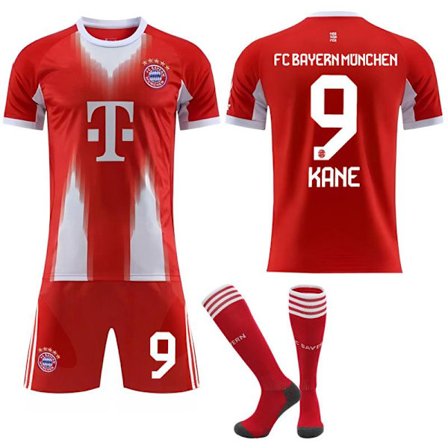 2025-2026 Bayern München Hemma Barn Vuxen Fotbollströja med Strumpor Nr.9 KANE No.9 KANE S