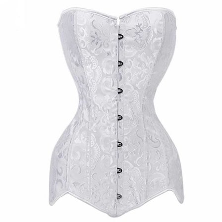Underbust Korsett Corselete Undertøy WHITE M