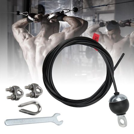 Justerbart Gym Kabel Fitness Kabel Stålwire til Hjemme Gym Fitness Træk System 3 M