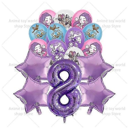 KPop Demon Hunters Fødselsdagssæt til Børn - Tallerker, Kopper, Balloner, Kagetopper, Dukar Borddækning Dekorationer