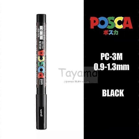 Uni Posca PC-3M Fin Tusj 0,9-1,3 mm Vannbasert 24 Farger Kunstmarkører[JUN]