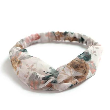 Hårband Med Vackra Blomstermönster Elastiskt Silke I 3 Modeller Pink One Size