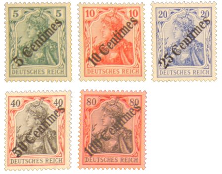 Tysk post i Tyrkiet - MICHEL 48-52 - Postfrisk - Postfrisk