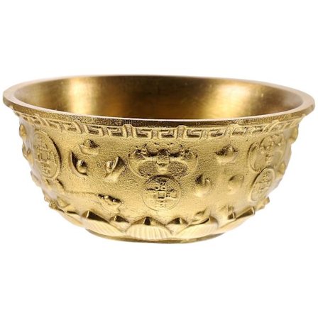 1 messinkinen runsaudensarvi kulho luova runsaudensarvi koristeet käsityölahja säilytyskulho (8.00X8.00X4.00CM, kulta)