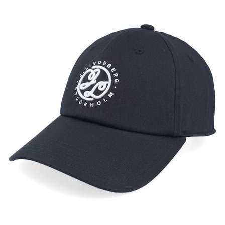 J.Lindeberg - Retro Cap Black Dad Cap Unconstructed Black Cap - @ Hatstore