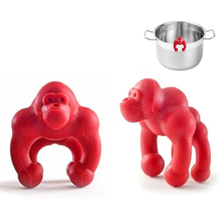 Keittiövälineiden alusta, silikoniset lusikka-alustat, keittiön lusikkapidikkeet, liesitason kannenpidike, lahja kokille (punainen)