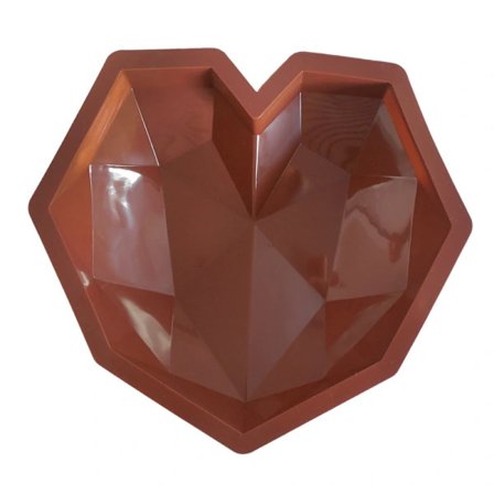 Silikoneform til bagning af diamantformede hjertekager