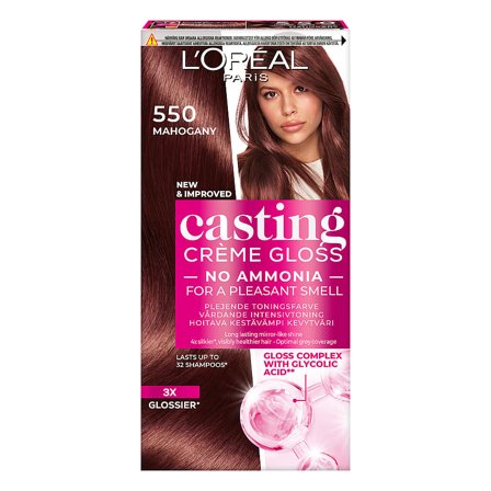 L'Oréal Paris Casting Crème Gloss Semipermanent Hårfarve 550 Mahogany, Hår, Hårfarve, Toningsfarve