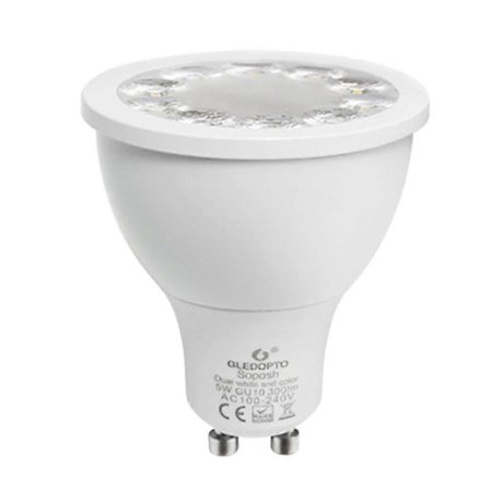 GLEDOPTO 120 Grader 5W Zigbee APP Kontroll GU10 RGB+CCT LED Spotlight Lampe Pære BoSaiD