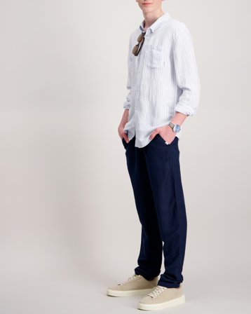 Tommy Hilfiger LINEN VISCOSE PANT Blauw Broeken Jongens - Kids Brand Store