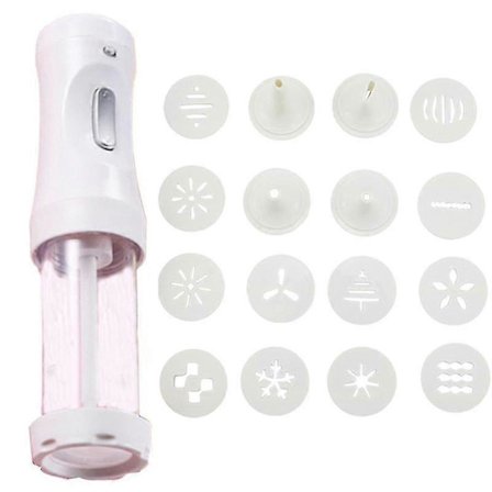 Elektrisk Kakepresse Churros Maker Med 12 Disker Og 4 Glasurtipper For Kake DIY Verktøy Bakeutstyr Sett