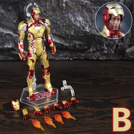 Zd Toys Marvel Iron Man Mk1 Mk2 Mk3 Mk4 Mk5 Mk6 Mk7 Mk42 Mk43 7" Film Actionfigur Iron-man Mark 1 2 3 4 5 6 7 42 43 Legends C