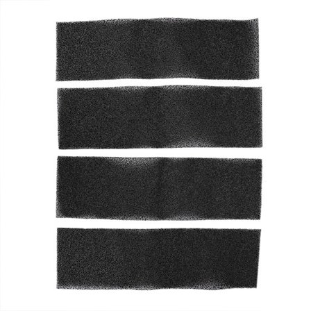 4 STK./Sæt Luftrenser Kulstofaktiveret Svampefilter Tilbehør til AC4800 Filter - Sort