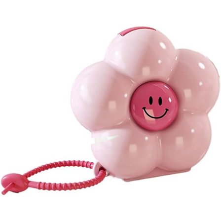 Mini Pilleæske - Bærbart Smykkeskrin - Blomsterformet Opbevaringsæske - Til opbevaring af småt tilbehør - Velegnet til drenge og piger (Pink)