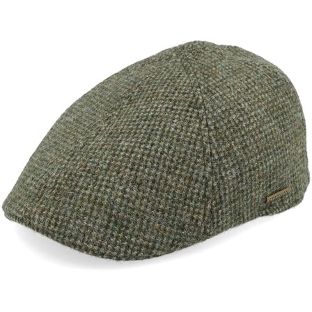 Stetson - Green flatcap Czapka Z Daszkiem - Texas Wool Olive Flat Cap @ Hatstore