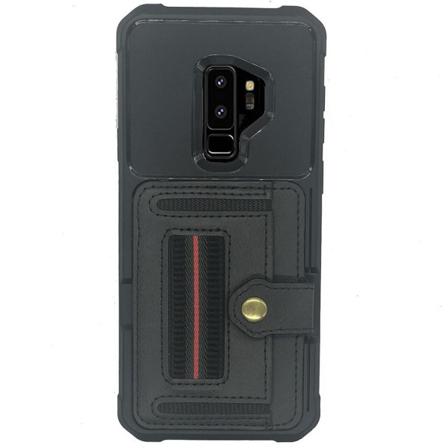 Smidigt Skal med Kortfack - Samsung Galaxy S9 Plus Svart