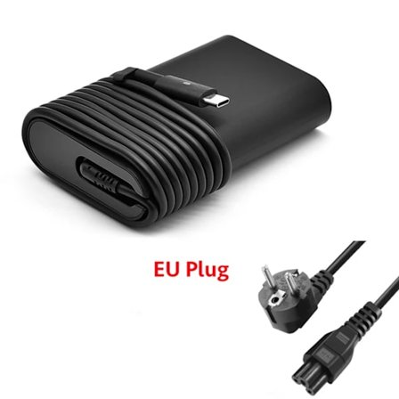 Laturi - 65W 20V 3.25A Usb Type C -sovitin Dell Latitude 7420 7370 7275 5285 5420 7320 -malleille