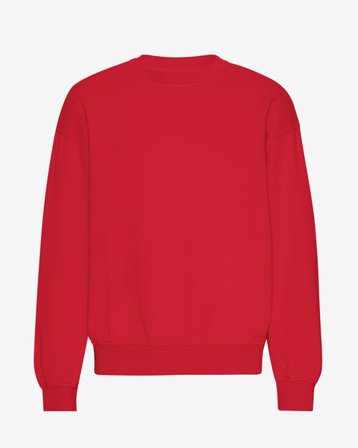 Organic Oversized Crew - Scarlet Red - Male - S
