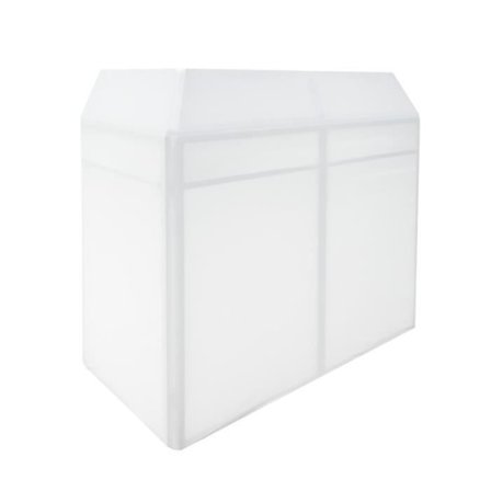 PREMIUM DJ BOOTH | 135cm x 146cm x 70cm | Taitettava muotoilu | Vaihdettavat kannet | Tuuletetut verkkopaneelit | Tilava hylly