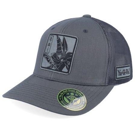 Yu-Gi-Oh! - Grey - trucker - Cap - Dark Magician Grey Engraved Grey Trucker - Yu-Gi-Oh - Hatstore