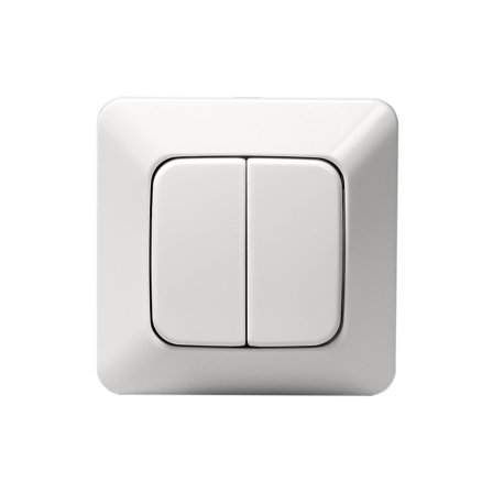 ABB 1465U2 Tryckknapp infällt, IP20, alpinvit Kronomkopplare, Strömbrytare & vägguttag