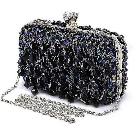 Aftenveske Dame Diamant Clutch Veske Kjede Skinnende Rhinestone Håndveske Skulderveske For Bryllupsfest