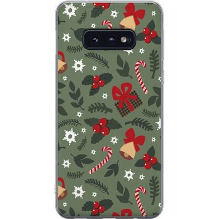 Samsung Galaxy S10e Genomskinligt Skal God Jul mönster
