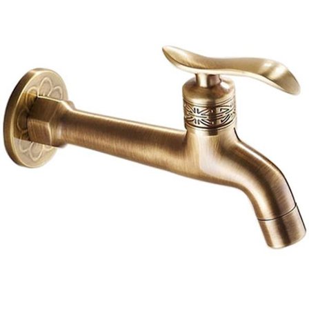 Seinään asennettava hana, messinkinen kylmävesihana, yksivipuinen pesukonehana, moppihana, allashana