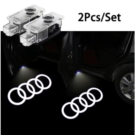 Langaton tervetulovalo auton oviin LED HD -projektorilamppu Koristelu Audi Sline A1 A3 Q5 A4 B8 B7 A5 A6 C7 A7 A8 B9 B6 C6 Q2 Q3 C