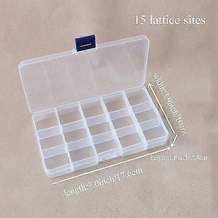 Praktisk opbevaringsboks i plastik med rum til smykker, perler, æsker, etui, håndværksorganisator