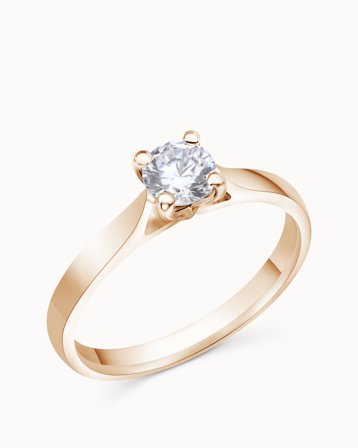 Solitairering Adriana 18K Rosaguld Laboratoriedyrked Diamant 0.50 Carat