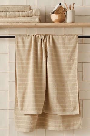 &Home - Badehåndkle Day 70x140 cm - Beige - Badelaken - 70X140 - Fra Homeroom
