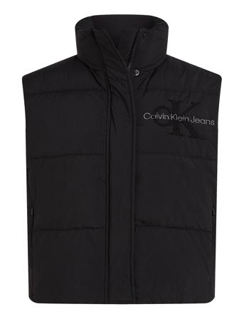 Chenille Monologo Vest Vests Padded Vests Black Calvin Klein Jeans