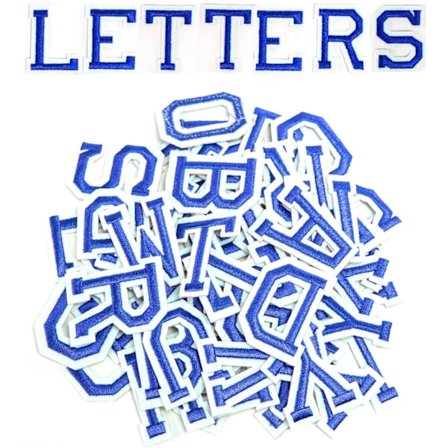 Bokstavlapper A til Å, Stryk på eller Sy på, Bokstaver til Klær