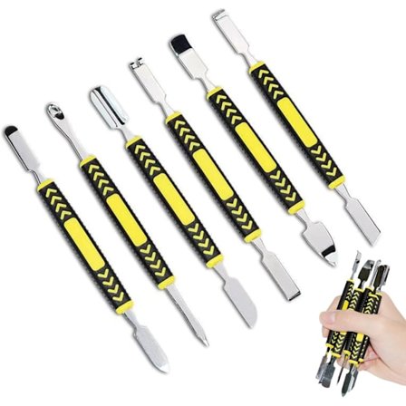 Metall Kofot 6-Delars Set, Elektronisk Reparationsverktygssats för Telefon, Bärbara Datorer, Surfplatta, Klocka, Digitala Hushållsapparater