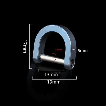 Spenner Karabin BLÅ 13MM