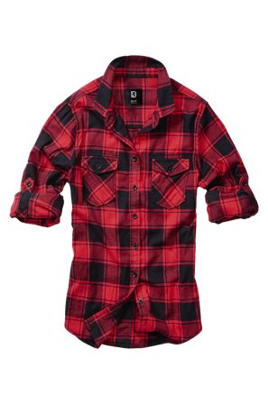 Flanellhemd Brandit Amy Damen Rot/Schwarz XL