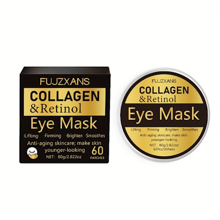 80g Retinol Ögonmask, Varje Förpackning Innehåller 60st. Berikad med Värdefulla Ingredienser som Hydrolyserat Kollagen