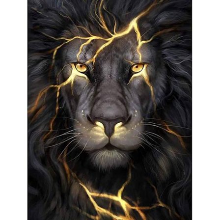 30*40cm, 5D diamantmaleri sæt, løve